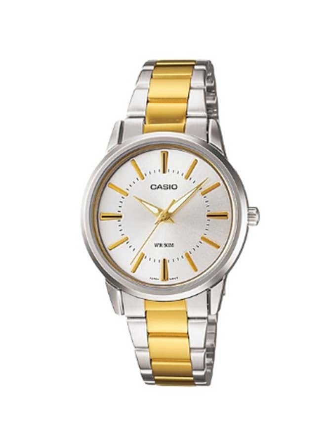 CASIO Women's Stainless Steel Analog Wrist Watch LTP-1303SG-7AVDF - 36 mm - Gold/Silver  - Image 1