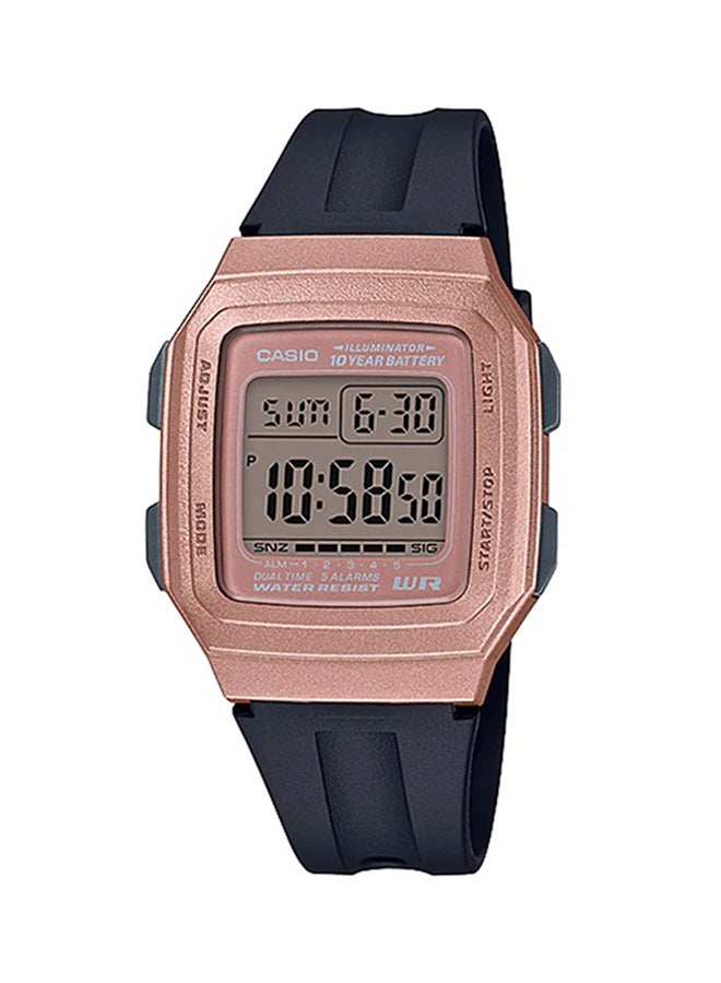 CASIO Men's Youth Water Resistant Digital Wrist Watch F-201WAM-5AVDF - 41 mm - Black - Image 1