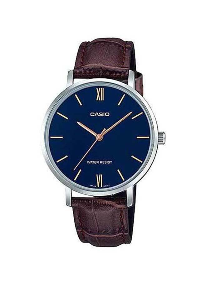 CASIO Women's Leather Analog Wrist Watch LTP-VT01L-2BUDF - 33 mm - Brown - Image 1