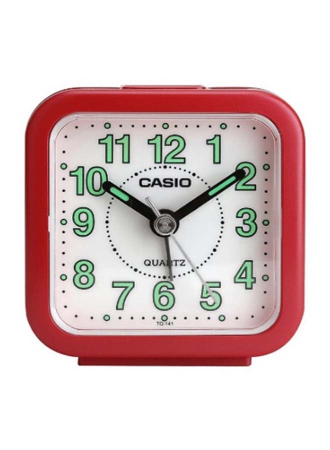 CASIO Analog Alarm Clock White/Red/Green 6.7x6.4x3.4cm - Image 1