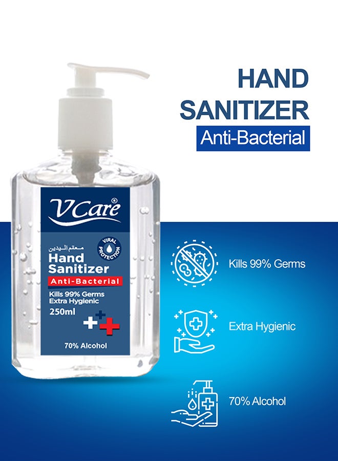 في كير مجموعة غسول يد سعة 250 مل يحتوي على كحول بتركيز 70% مكونة من 6 قطع - Image 3