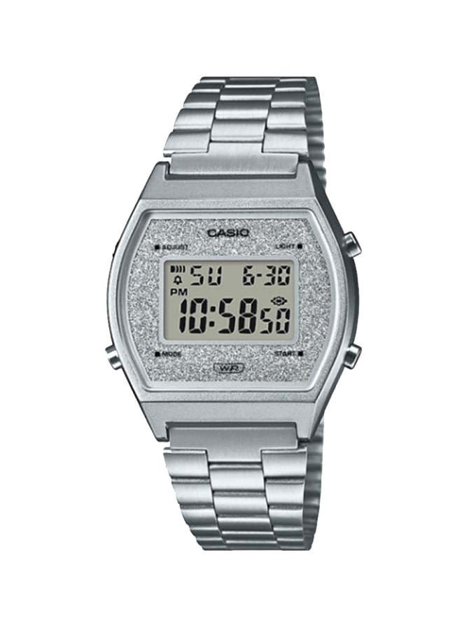 CASIO Women's Stainless Steel Digital Wrist Watch B640WDG-7DF - 33 mm - Silver 