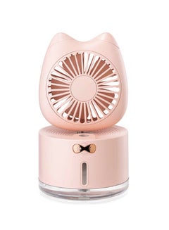 Generic Portable Rechargeable Mini USB Ultrasonic Air Essential Oil Humidifier With Fan Pink 