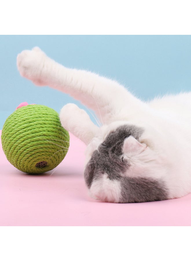 لعبة كرة سيزال منسوجة للقطط أخضر 10x10سم - Image 3