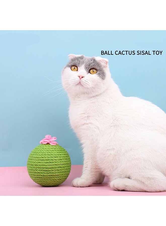 لعبة كرة سيزال منسوجة للقطط أخضر 10x10سم - Image 5