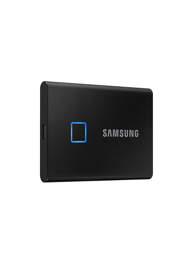 Samsung - T7 Touch 1TB USB 3.2 Gen 2 Portable SSD, 1,050MB/sec Read & Up to 1,000 MB/sec Write Speeds, Integrated Fingerprint Reader & LED Indicator, Black | MU-PC1T0K/WW 1 TB - Image 1