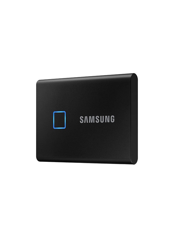 Samsung - T7 Touch 1TB USB 3.2 Gen 2 Portable SSD, 1,050MB/sec Read & Up to 1,000 MB/sec Write Speeds, Integrated Fingerprint Reader & LED Indicator, Black | MU-PC1T0K/WW 1 TB - Image 1