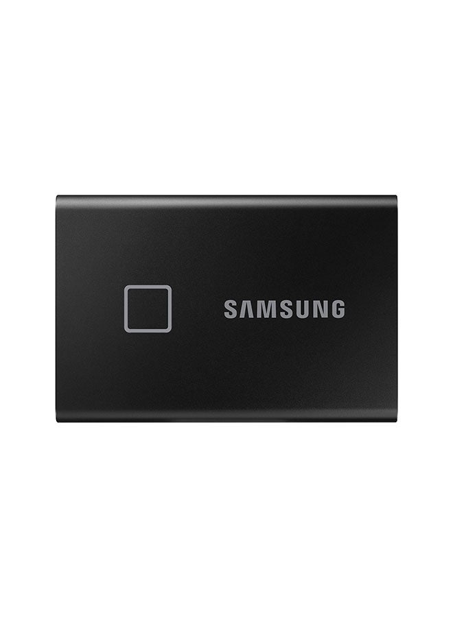 Samsung - T7 Touch 1TB USB 3.2 Gen 2 Portable SSD, 1,050MB/sec Read & Up to 1,000 MB/sec Write Speeds, Integrated Fingerprint Reader & LED Indicator, Black | MU-PC1T0K/WW 1 TB - Image 1