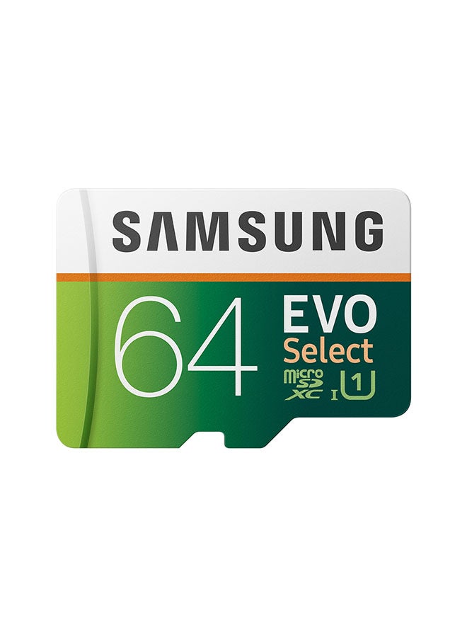 Samsung - EVO Select MicroSDXC Memory Card white/green - Image 1