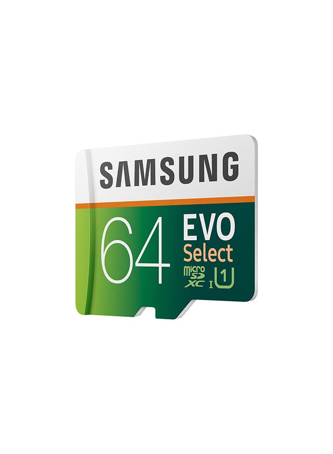 Samsung - EVO Select MicroSDXC Memory Card white/green - Image 1