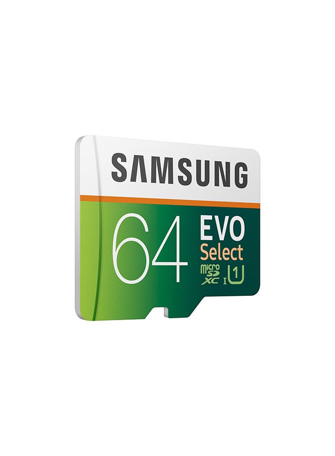 Samsung - EVO Select MicroSDXC Memory Card white/green - Image 1