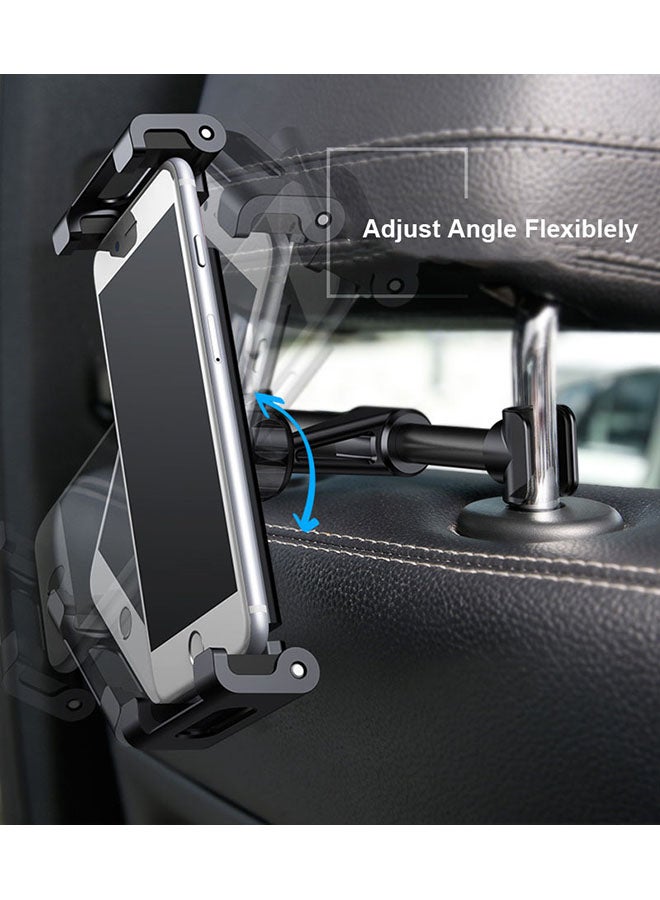 Generic - Car Back Seat Headrest Mount Tablet Holder For 5-13 Inch Black/Silver - Image 1