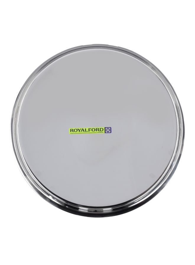 Royalford - S/S Thali Made In India Silver 13inch - Image 1