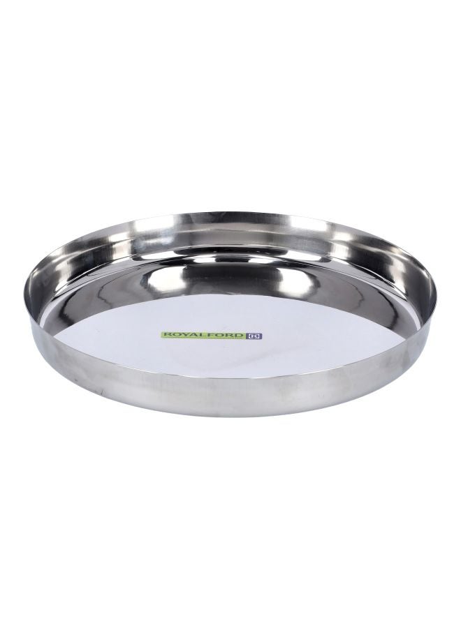 Royalford - S/S Thali Made In India Silver 13inch - Image 1
