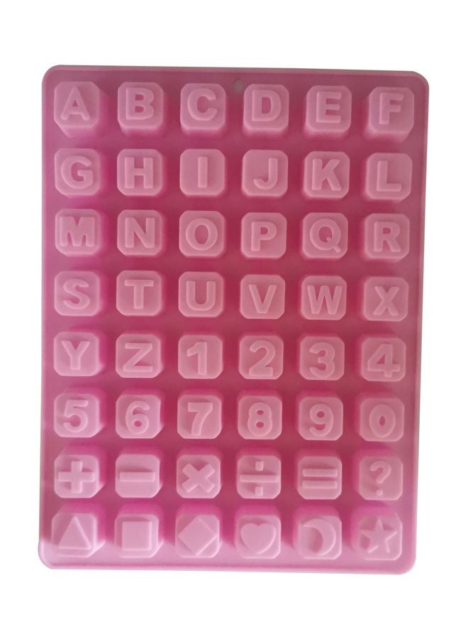 asmat Alphabets Shape Chocolate Mould Pink 23.5x18cm - Image 1