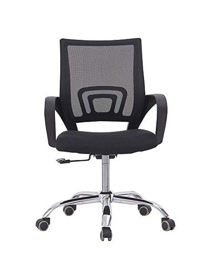 Mahmayi Ergonomically Mesh Backrest Designed Super Comfort Sleekline Low Back Adjustable Seat Desk Chair Black 47 x 49 x 98cm - Image 1
