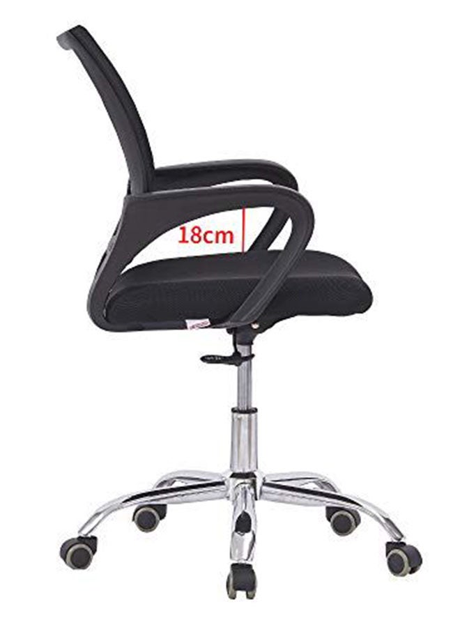 Mahmayi Ergonomically Mesh Backrest Designed Super Comfort Sleekline Low Back Adjustable Seat Desk Chair Black 47 x 49 x 98cm - Image 2