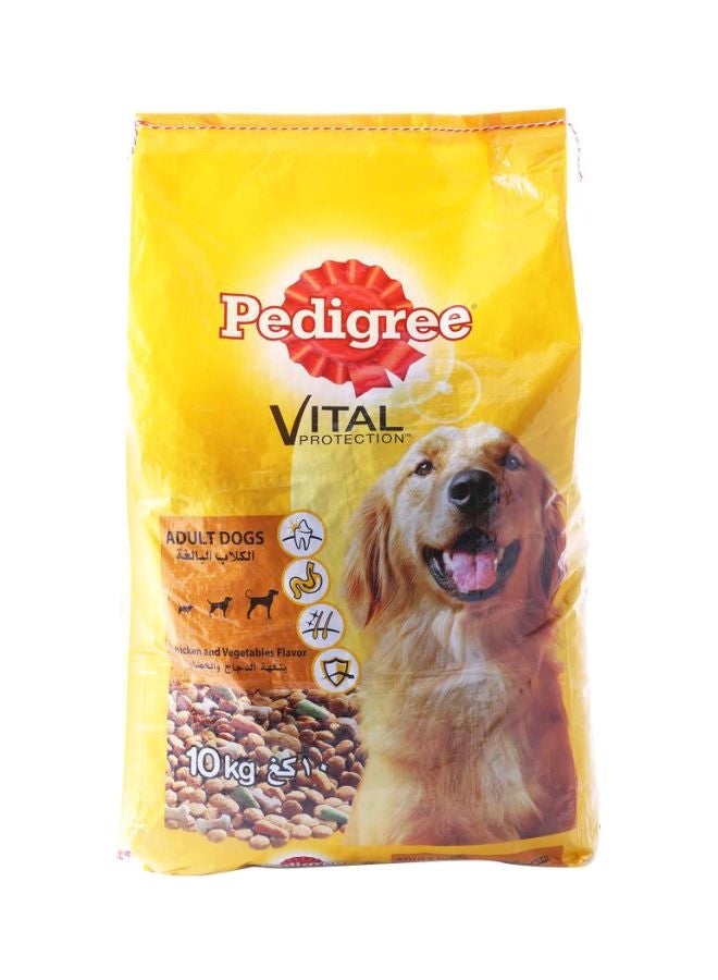 Pedigree Vital Protection Chicken And Liver Dog Food Yellow/Beige 10kg