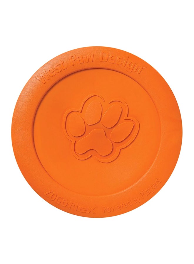 West Paw Zisc Dog Chew Toy Disc Orange - Image 1