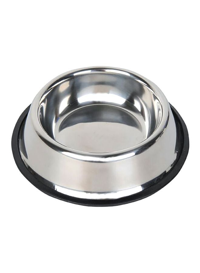 Les Filous Anti-Skid Pet Feeding Bowl Silver/Black 2.8Liters 