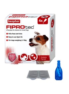 Pack Of 4 Fiprotec Spot-On Flea Treatment Solution Clear 100grams