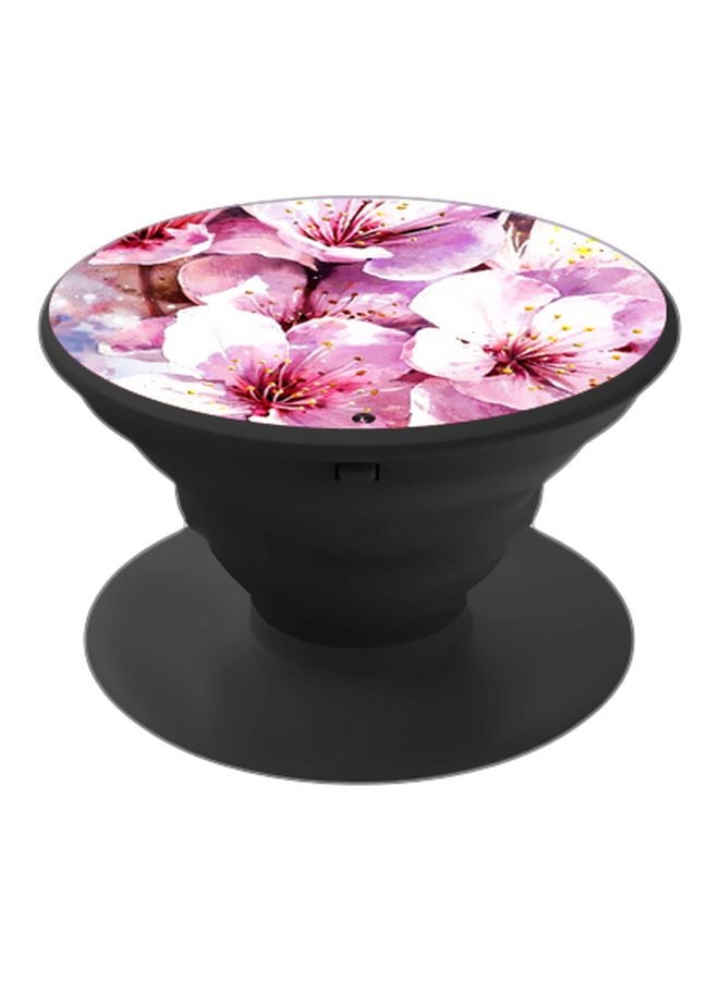 بي بي مقبس حامل الهاتف بطبعة أزهار وردي/أسود - Image 1