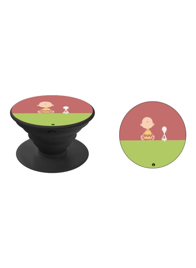 BP Printed Pop Socket Phone Holder Brown/Green - Image 2