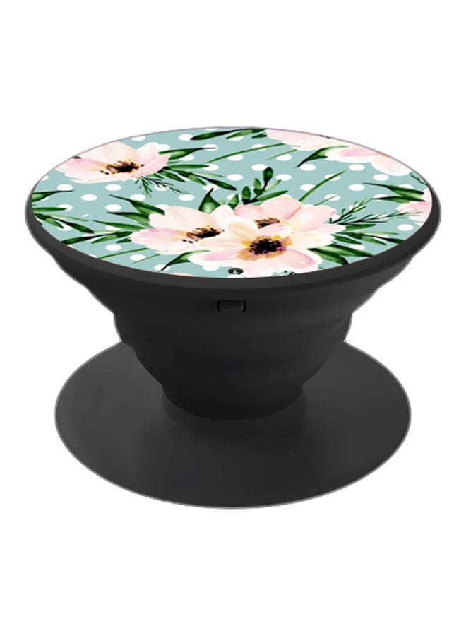 بي بي حامل هاتف بوب سوكيت بطبعة أزهار أخضر / أبيض / أسود - Image 1