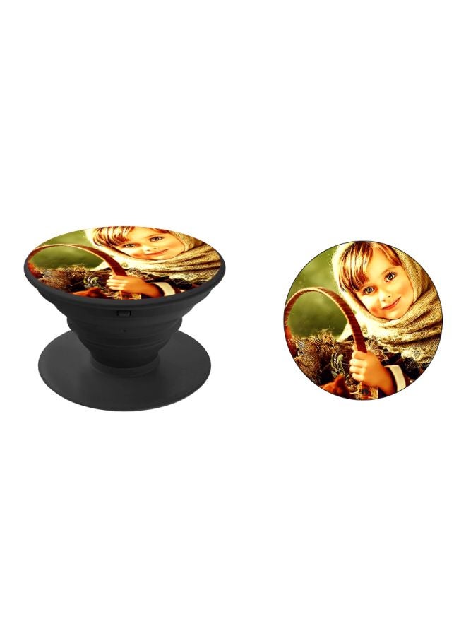 BP Printed Pop Socket Phone Holder Black/Brown/Green - Image 2