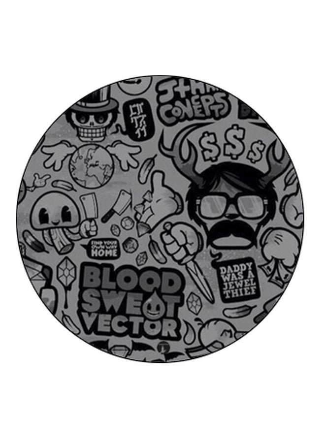 BP Printed Pop Socket Phone Holder Black/Grey - Image 2