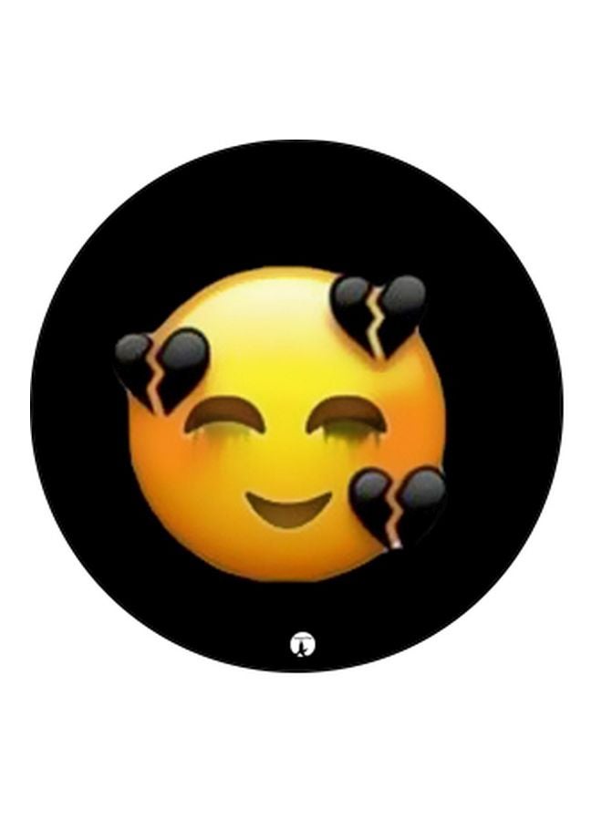 BP Emoji Printed Pop Socket Phone Holder Black/Yellow - Image 2