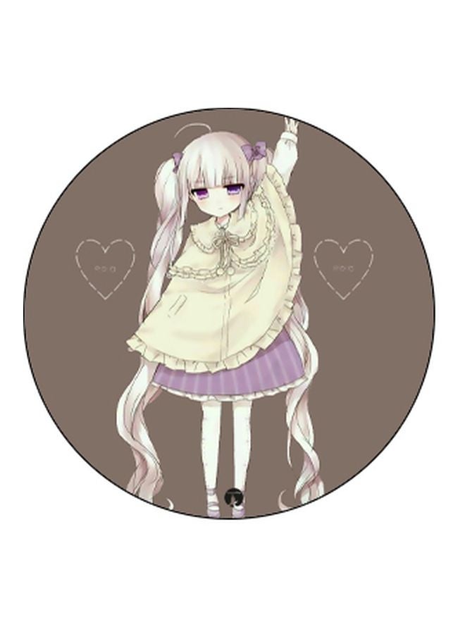 BP Cartoon Girl Printed Pop Socket Phone Holder Black/Brown/Beige - Image 2
