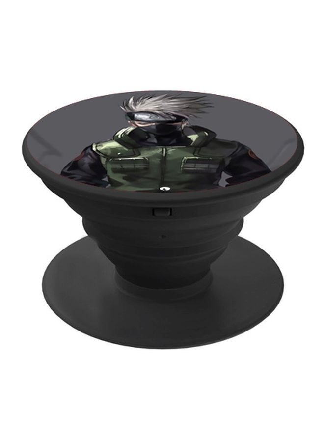 بي بي حامل هاتف بوب سوكيت بطبعة رسم أنمي أسود / رمادي / أخضر - Image 1