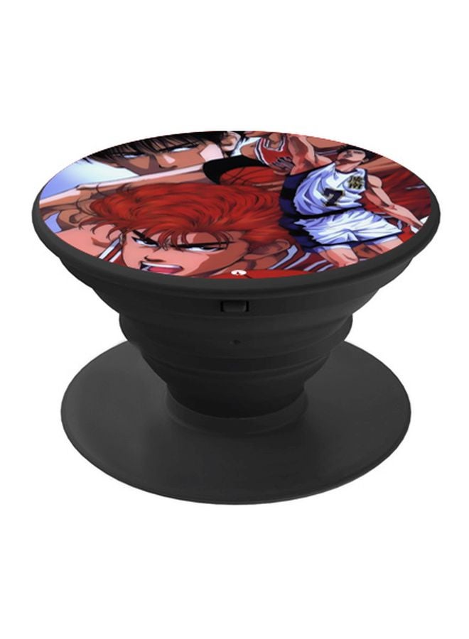 BP Anime Printed Pop Socket Phone Holder Brown/Red/Black - Image 1
