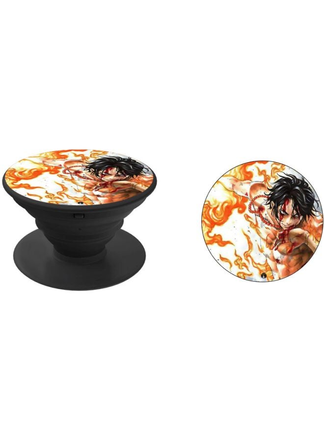 BP Anime Printed Pop Socket Phone Holder White/Yellow/Black  - Image 2