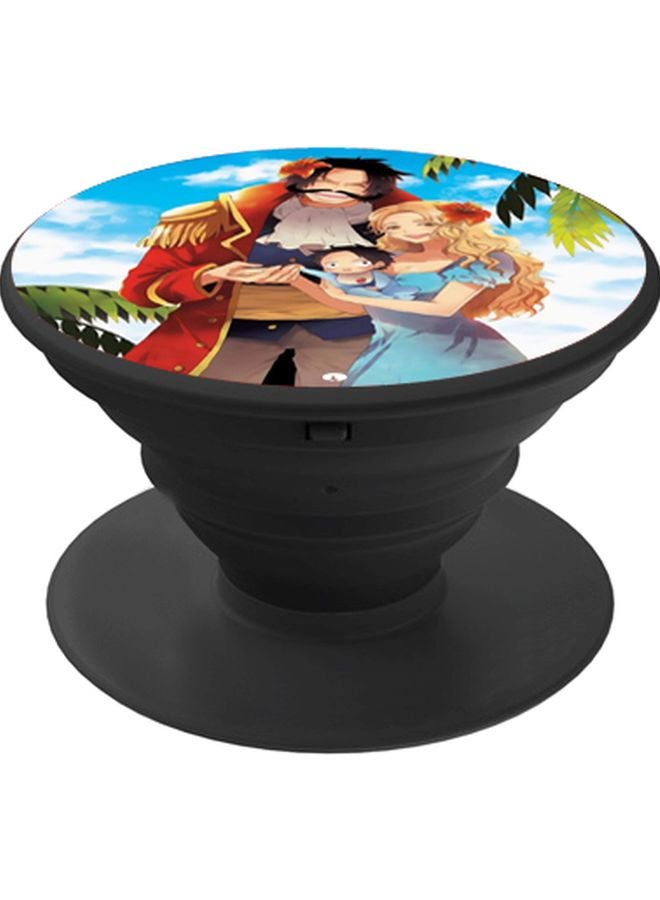 BP Cartoon Printed Pop Socket Phone Holder Blue/White/Red - Image 1
