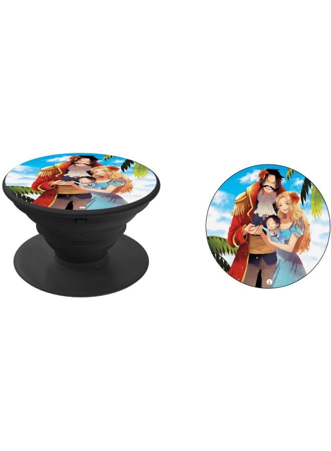 BP Cartoon Printed Pop Socket Phone Holder Blue/White/Red - Image 2
