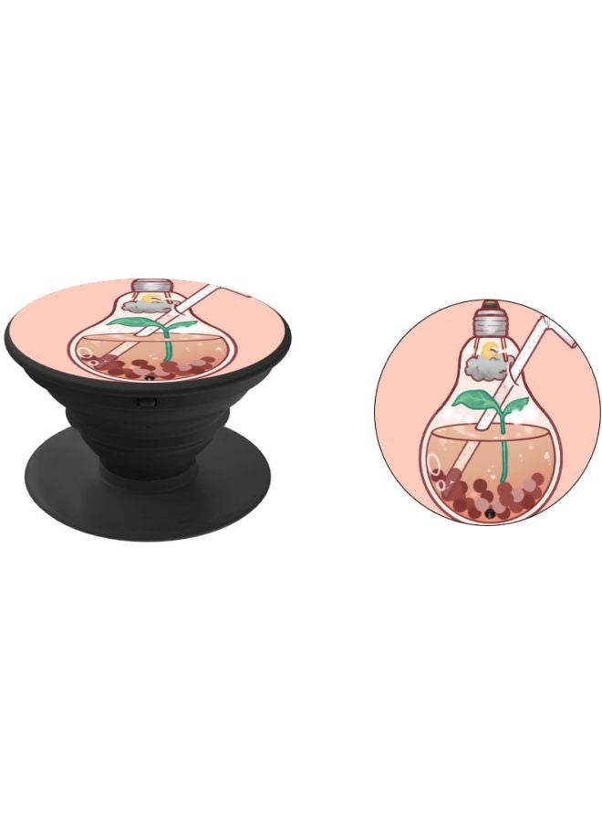 BP Printed Pop Socket Phone Holder Black/Beige/White - Image 2