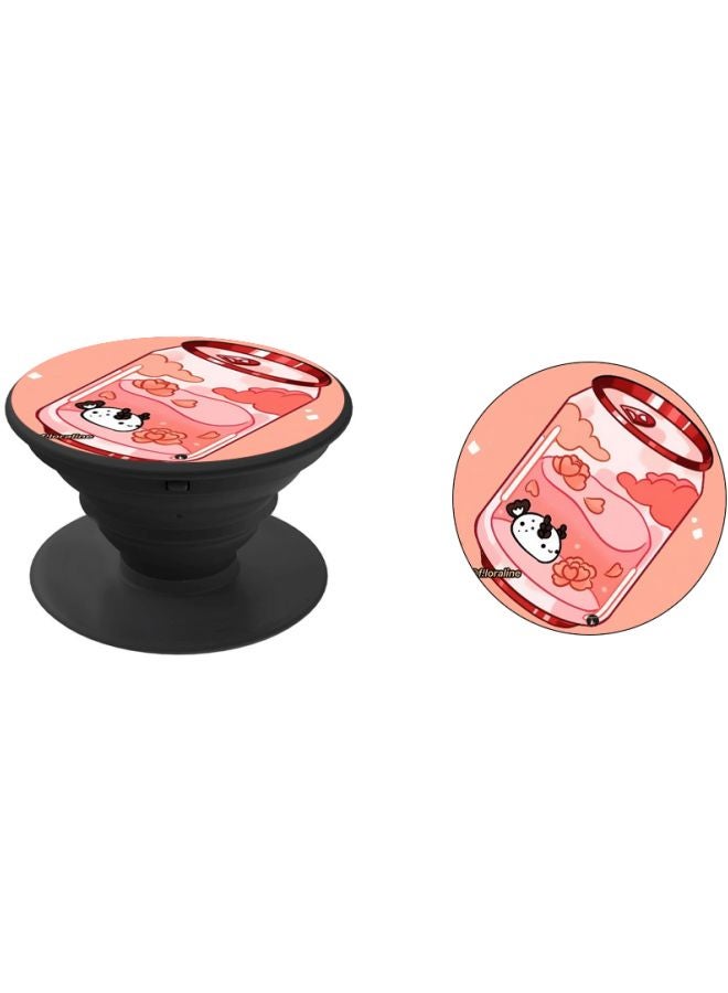 BP Printed Pop Socket Phone Holder Black/Pink/White - Image 2