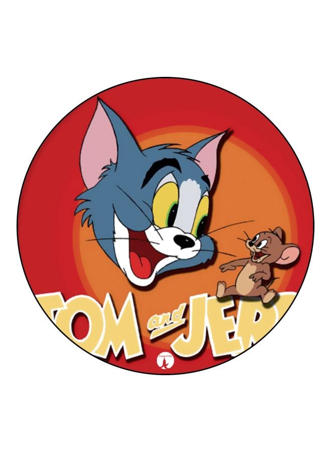 بي بي دبوس لوحة الإعلانات بطبعة الرسومات المتحركة "Tom And Jerry" أحمر/أزرق/بني