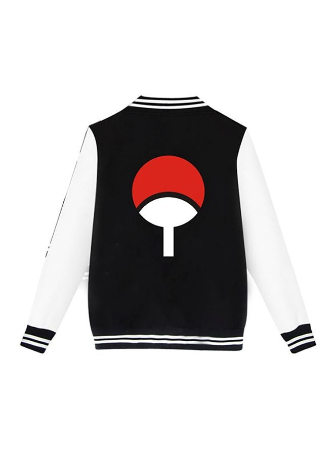 جوي شيك جاكيت بومبر بطبعة مستوحاة من مسلسل الأنمي "Naruto" أسود / أبيض / أحمر - Image 2