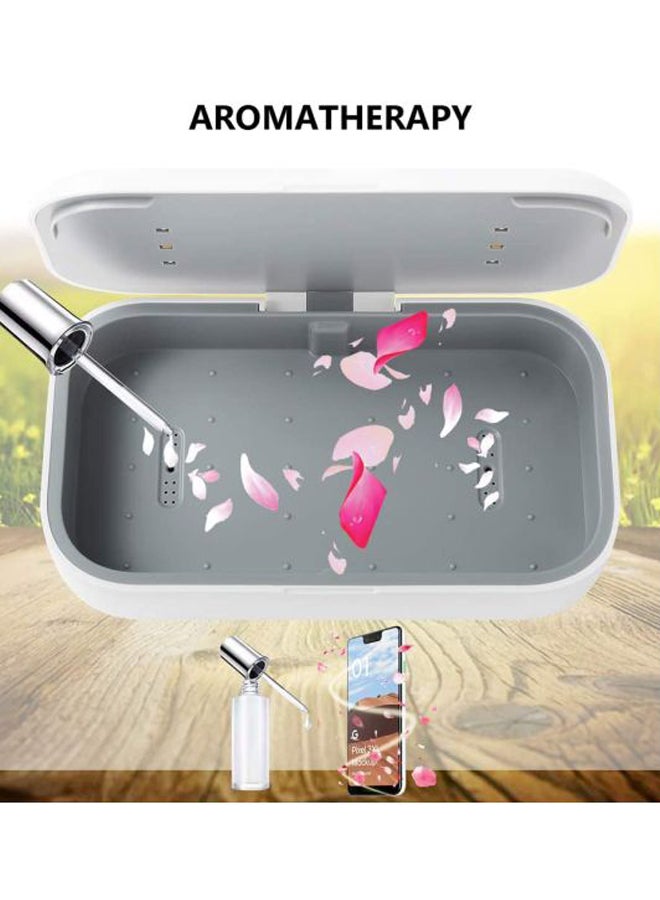 روك بو صندوق تعقيم بالأشعة فوق البنفسجية مع شاحن لاسلكي سريع أبيض - Image 2