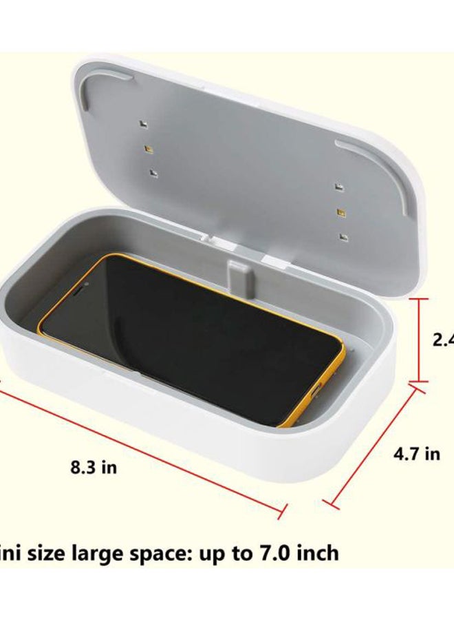 روك بو صندوق تعقيم بالأشعة فوق البنفسجية مع شاحن لاسلكي سريع أبيض - Image 3
