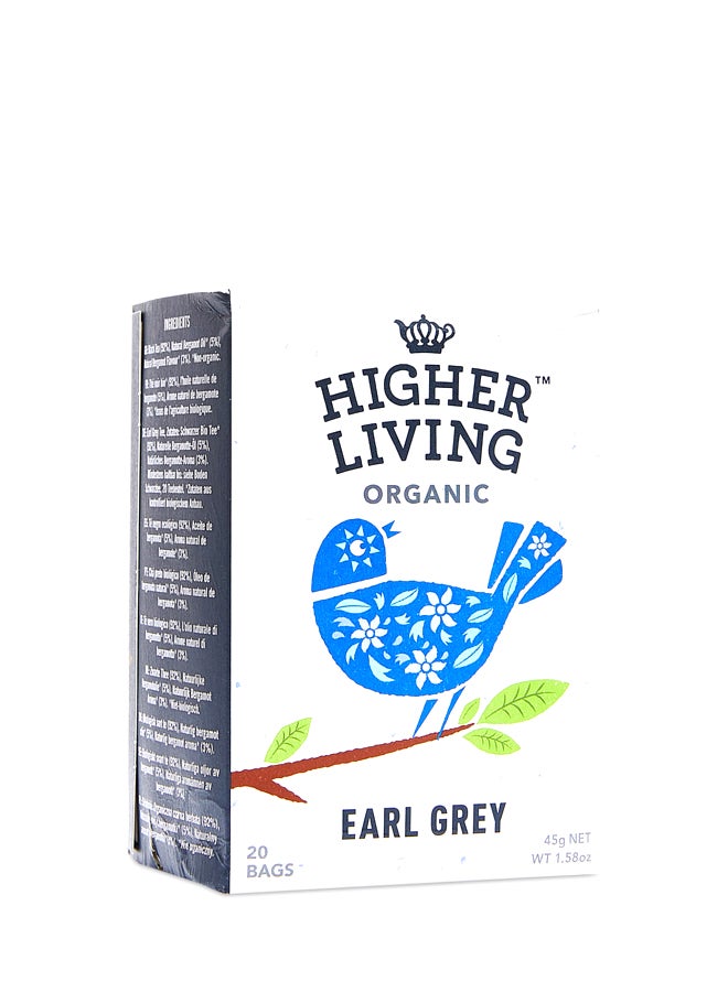 Higher Living Earl Grey 45grams Pack of 20 - Image 1
