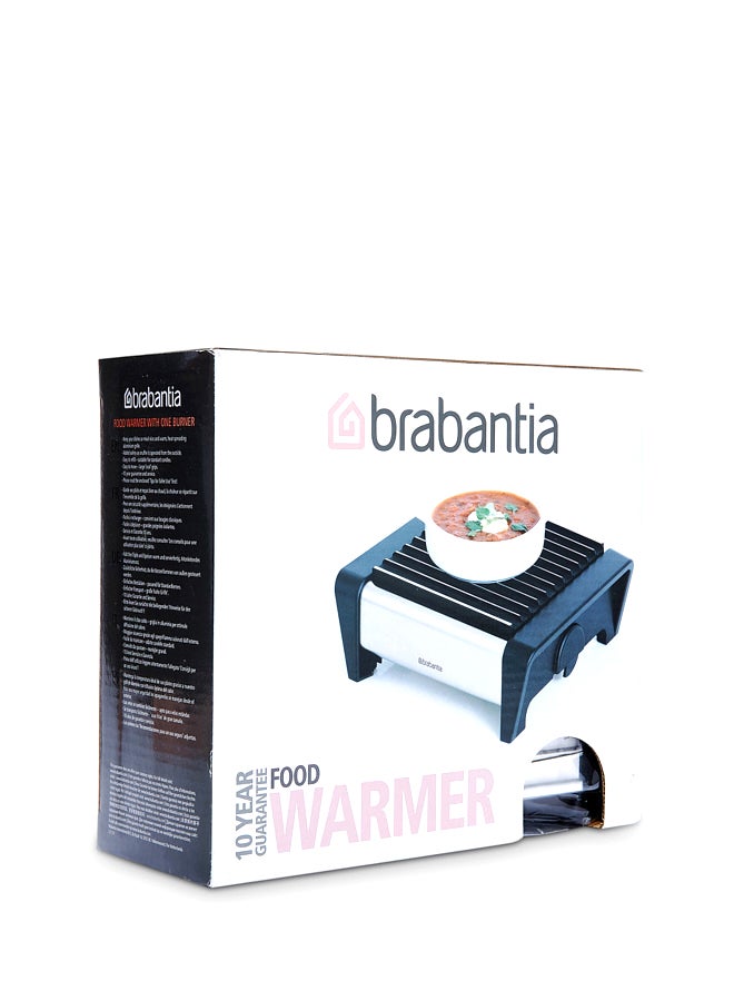 brabantia Foodwarmer With 1 Burner Black/Silver 21x18.6x8.2cm - Image 1