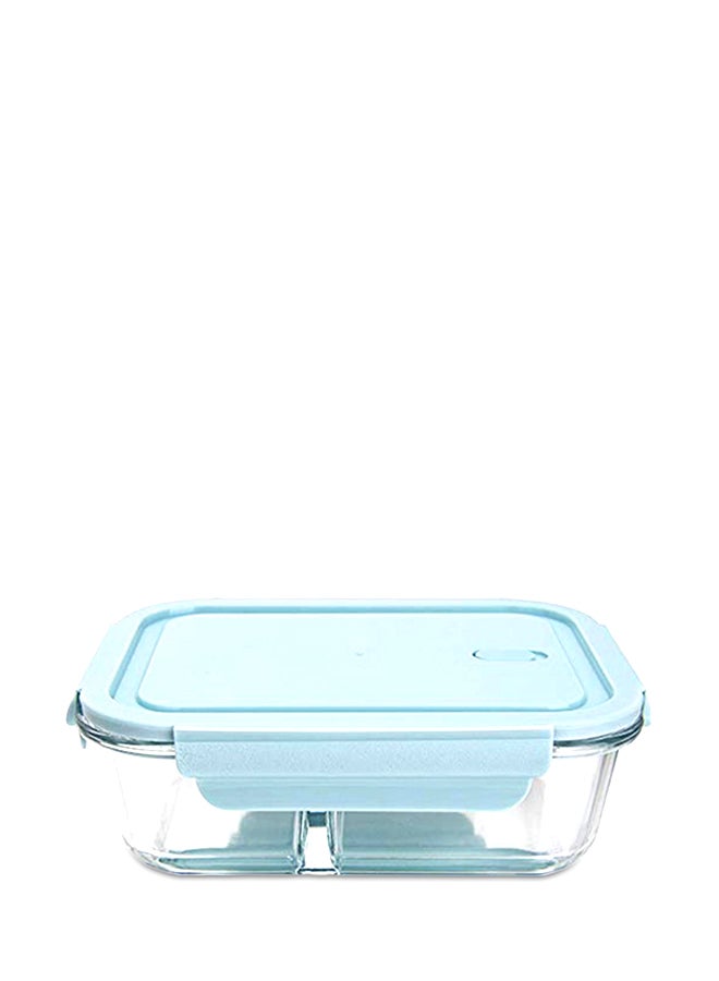 AIWANTO Three Compartment Lunch Box Blue/Clear 21x16x6centimeter - Image 1