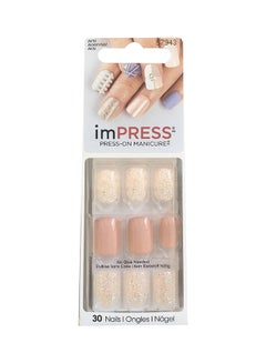 Impress 30-Piece Nail Covers Set Beige 