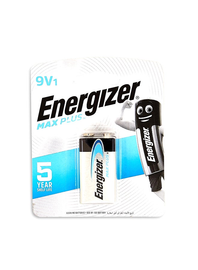 Energizer 9V Max Plus Alkaline Battery Black/Silver  - Image 1