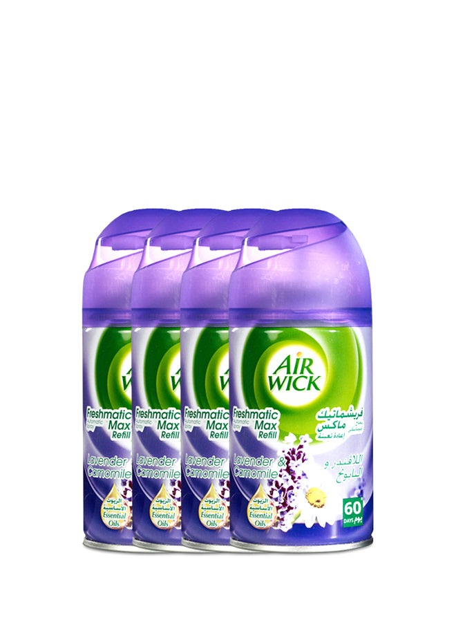 Air Wick Pack Of 4 Freshmatic Pure Lavender Refill Air Freshener 4 x 250ml  - Image 1