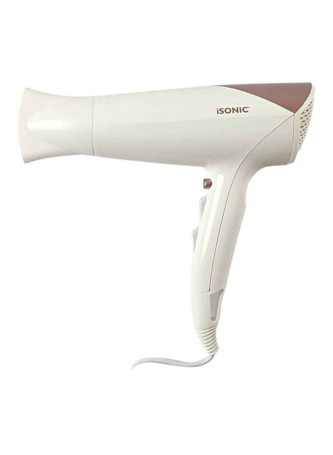 آي سونيك مجفف شعر كهربائي أبيض/بني